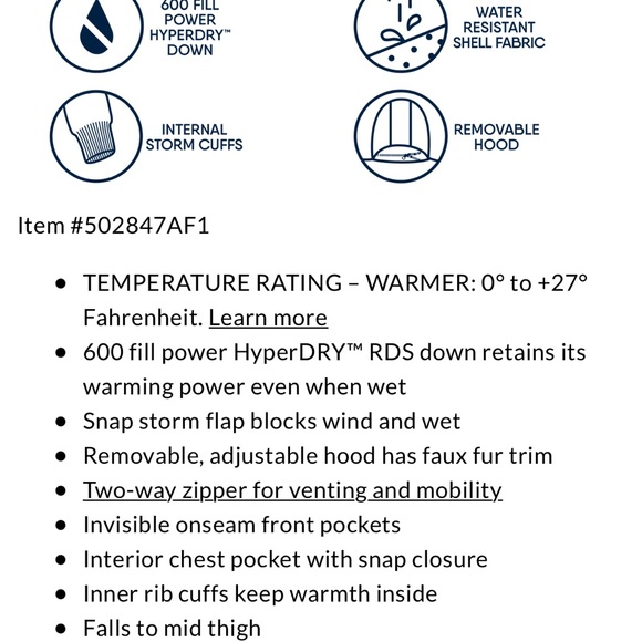 Lands end down coat - Picture 4 of 6